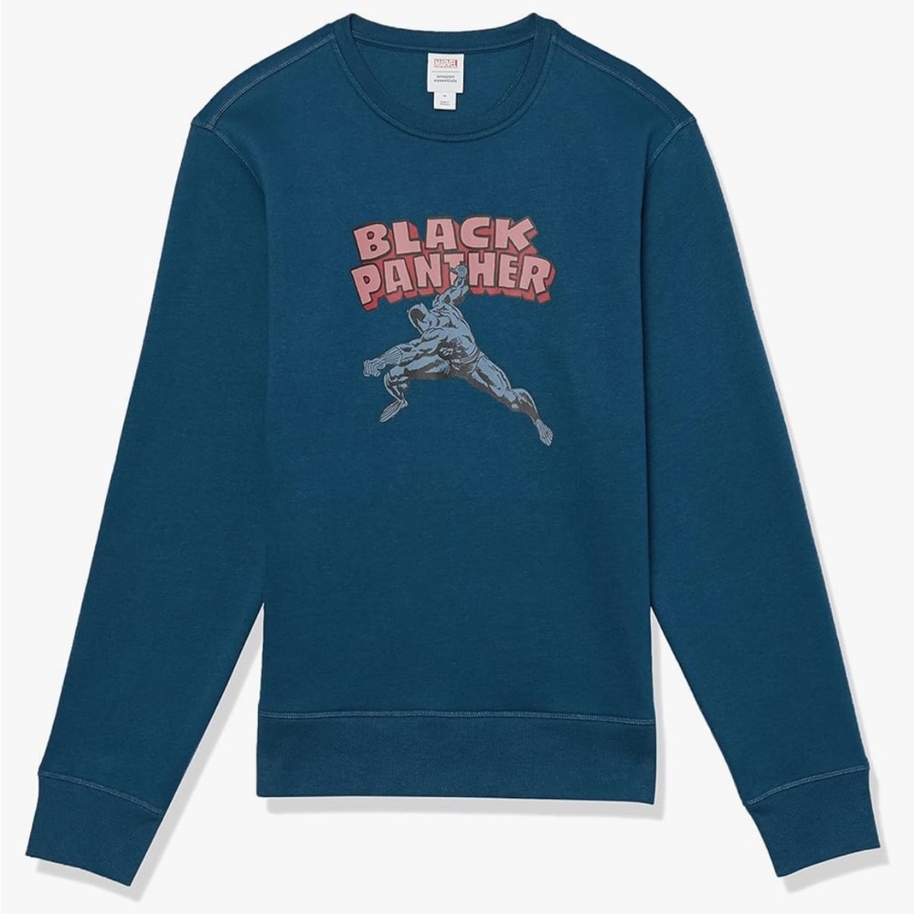 Marvel Black Panther Men's Crewneck Sweater - NWOT-Navy